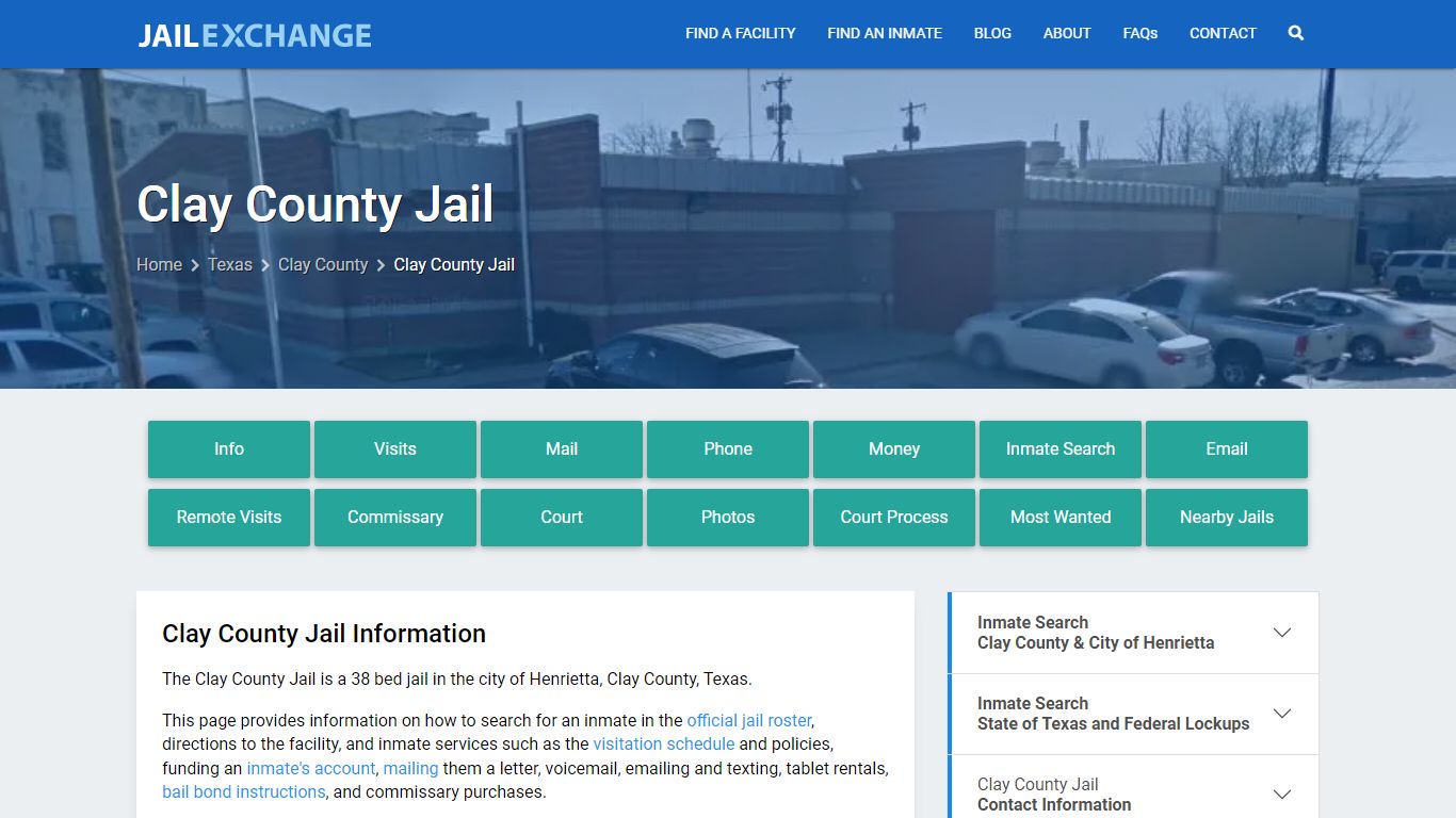 Clay County Jail, TX Inmate Search, Information